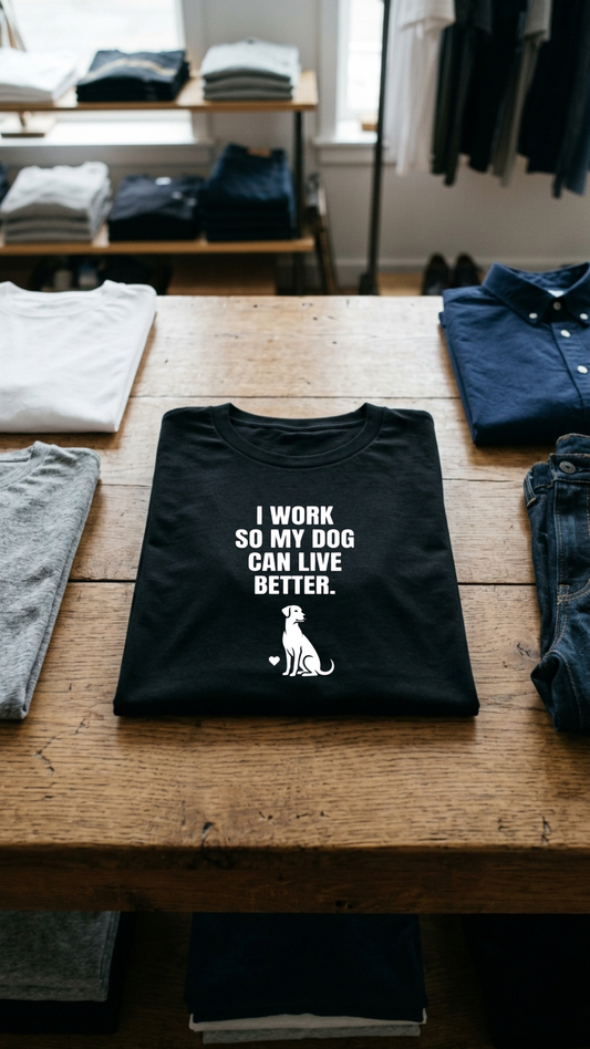 I Work So My Dog Can Live Better T-Shirt for Men