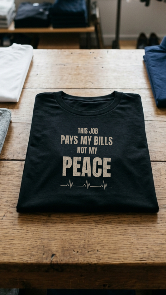 Corporate Burnout T-Shirt – Not My Peace Edition
