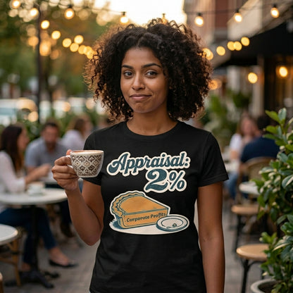 Appraisal 2% T-Shirt – Corporate Life in One Chart Unisex Standard Crew